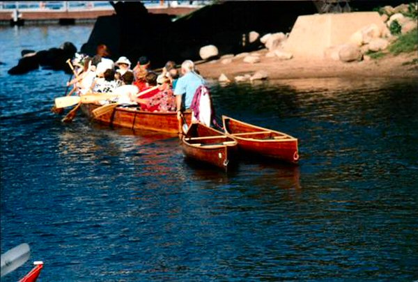 The Paddle around the lake after the wedding vows.